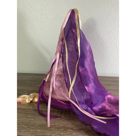 Disney Parks Rapunzel Princess Hat Braided Ponytail Purple Tangled Girls Costume - Picture 4 of 9